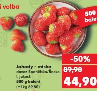 Kaufland Jahody - miska nabídka