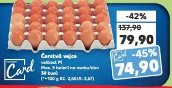 Kaufland Čerstvá vejce velikost M nabídka