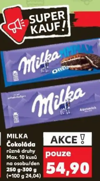 Kaufland MILKA Čokoláda nabídka