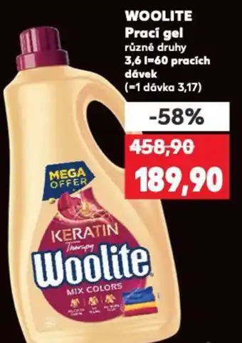Kaufland WOOLITE Prací gel nabídka