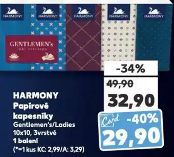 Kaufland HARMONY Papírové kapesníky nabídka