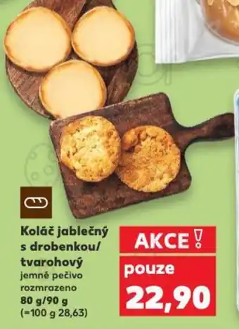 Kaufland Koláč jablečný s drobenkou/ tvarohový nabídka