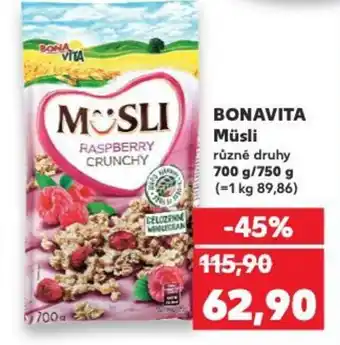Kaufland BONAVITA Müsli nabídka