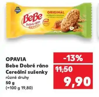 Kaufland OPAVIA Bebe Dobré ráno Cereální sušenky nabídka