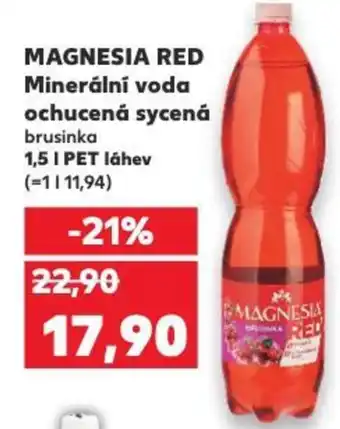Kaufland MAGNESIA RED Minerální voda ochucená sycená nabídka