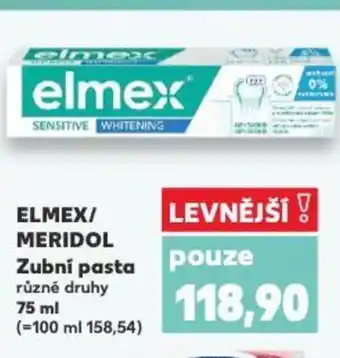Kaufland ELMEX/ MERIDOL Zubní pasta nabídka