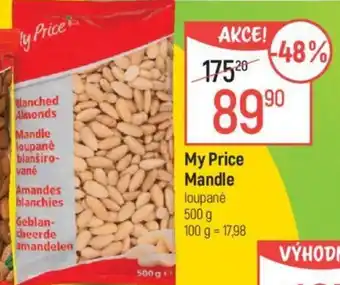 Globus My Price Mandle loupané 500 g nabídka