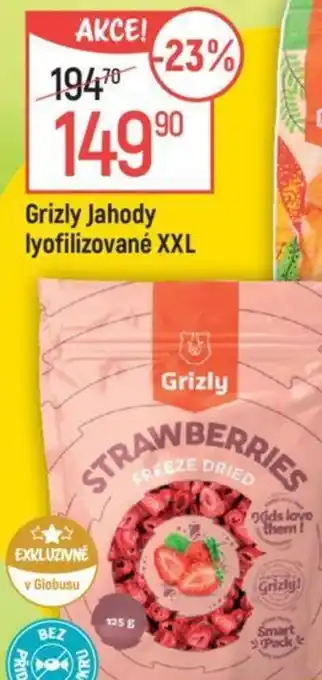 Globus Grizly Jahody lyofilizované XXL nabídka