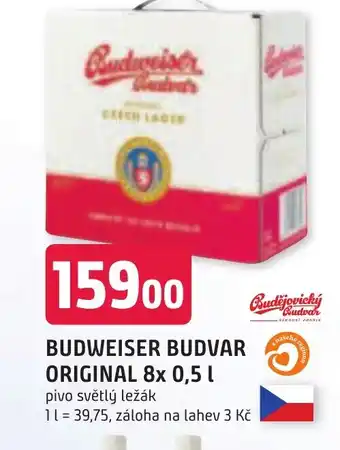 Trefa BUDWEISER BUDVAR ORIGINAL 8x 0,5 L nabídka