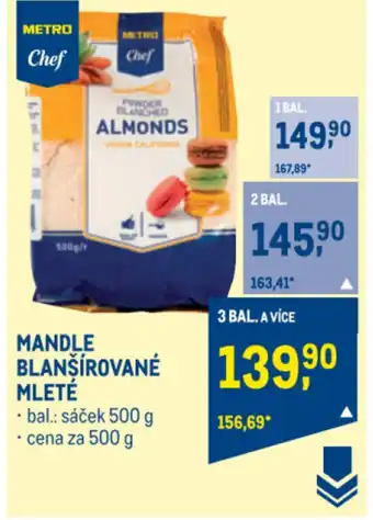 Makro MANDLE BLANŠÍROVANÉ MLETÉ nabídka