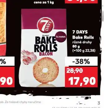 Kaufland 7days bake rolls nabídka