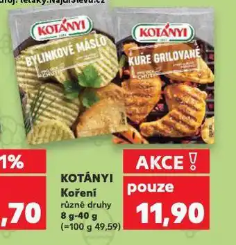 Kaufland Kotányi koření nabídka