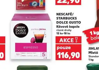 Kaufland Nescafé starbucks dolce gusto nabídka