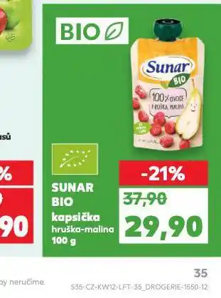Kaufland Sunar bio kapsička nabídka