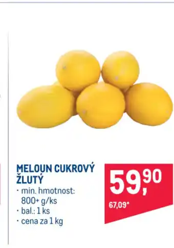 Makro MELOUN CUKROVÝ ŽLUTÝ nabídka