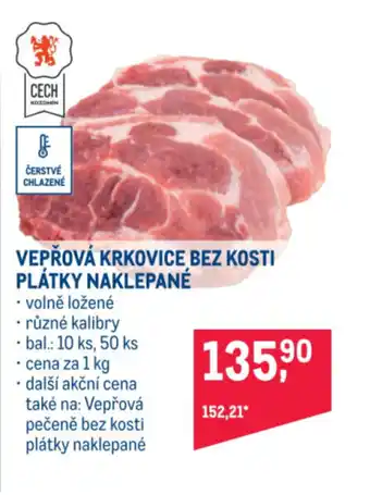 Makro VEPŘOVÁ KRKOVICE BEZ KOSTI PLÁTKY NAKLEPANÉ nabídka