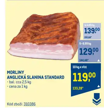 Makro MORLINY ANGLICKÁ SLANINA STANDARD nabídka