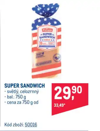 Makro SUPER SANDWICH nabídka