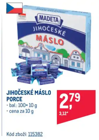Makro JIHOČESKÉ MÁSLO PORCE nabídka