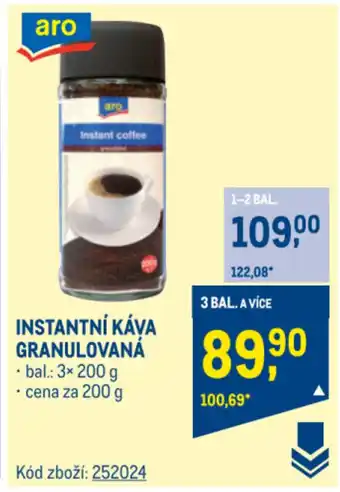 Makro INSTANTNÍ KÁVA GRANULOVANA nabídka