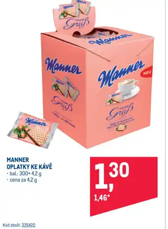 Makro MANNER OPLATKY KE KÁVĚ nabídka