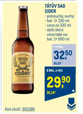 Makro TÁTŮV SAD CIDER nabídka