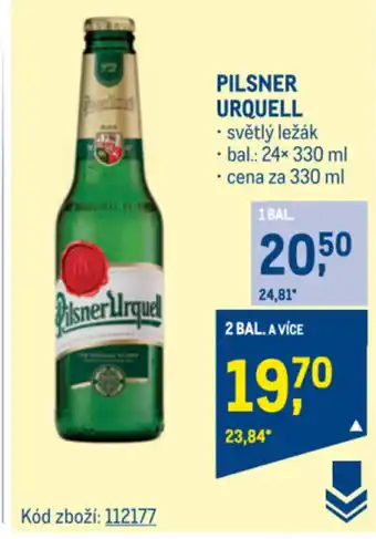 Makro PILSNER URQUELL nabídka