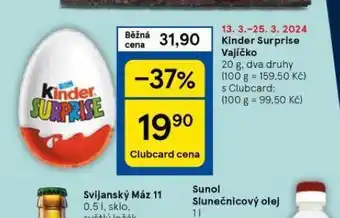 Tesco Kinder surprise vajíčko nabídka