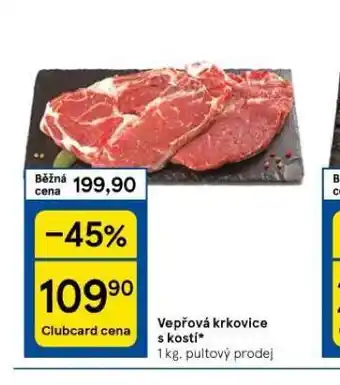 Tesco Vepřová krkovice s kostí nabídka
