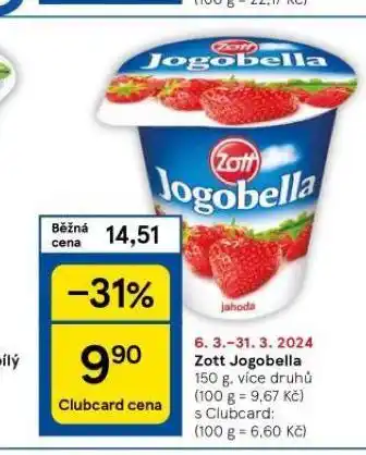 Tesco Zott jogobella nabídka