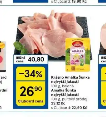 Tesco Krásno amálka šunka nejvyšší jakosti nabídka