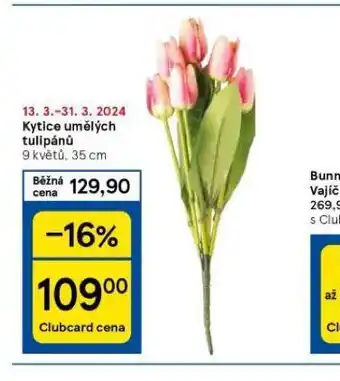 Tesco Kytice umělých tulipánů nabídka