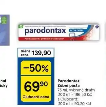 Tesco Parodontax zubní pasta nabídka