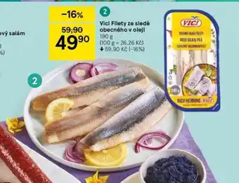 Tesco Vici filety ze sledě obecného v oleji nabídka