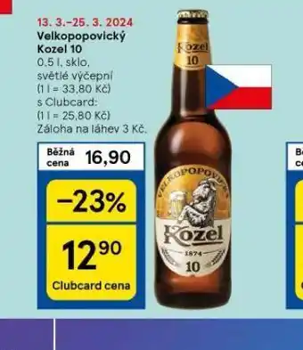 Tesco Pivo velkopopovický kozel 10 nabídka