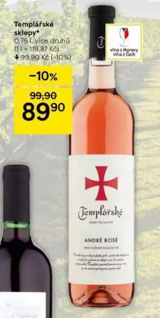 Tesco Templářské sklepy nabídka