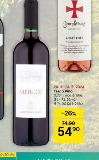 Tesco Tesco víno nabídka