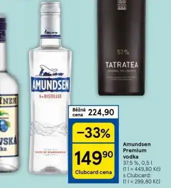 Tesco Amundsen premium vodka nabídka