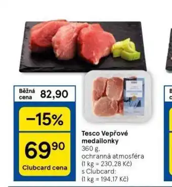 Tesco Vepřové medailonky nabídka