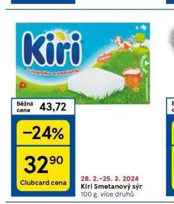 Tesco Kiri smetanový sýr nabídka