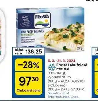 Tesco Frosta labužnické rybí filé nabídka