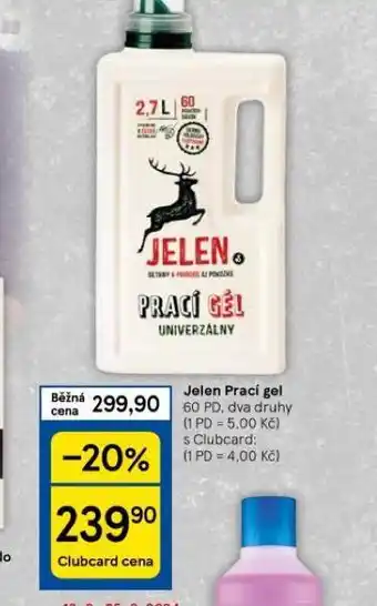 Tesco Jelen prací gel nabídka