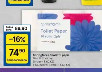 Tesco Springforce toaletní papír nabídka