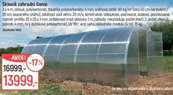 Skleník zahradní Genio