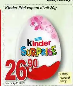 Hruška Kinder překvapení nabídka