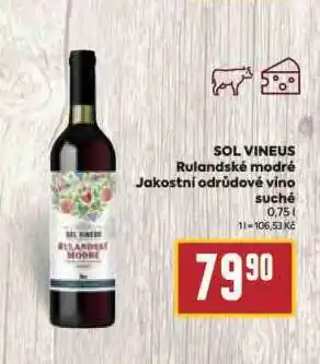 Billa Sol vineus rulandské modré nabídka