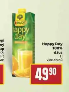 Billa Happy day 100% džus nabídka