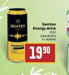 Billa Semtex energy drink nabídka
