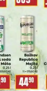 Billa Božkov republica mojito nabídka