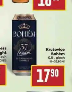 Billa Pivo krušovice bohém nabídka